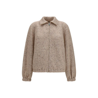 Fabiana Filippi Beige Wool Oves Aries Bomber