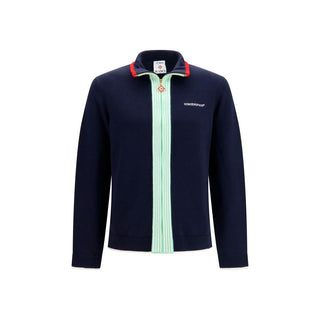 Casablanca Blue Wool Full-Length Jacket