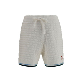 Casablanca White Cotton Bermuda Shorts