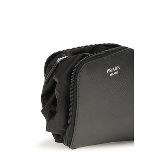 Prada Black Calf Leather Shoulder Bag