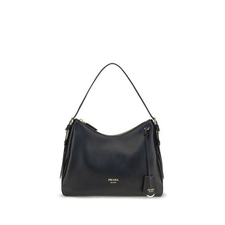 Prada Black Calf Leather Shoulder Bag