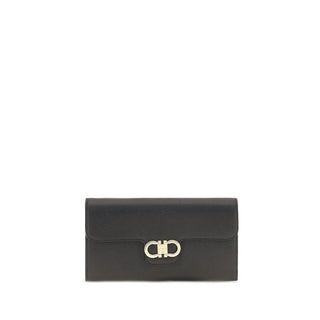 Ferragamo Black Calf Leather Wallet