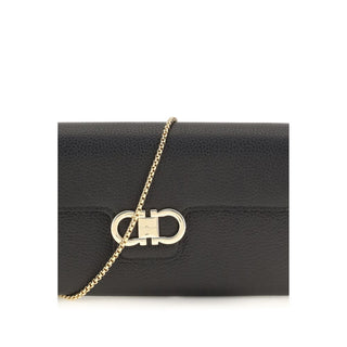 Ferragamo Black Calf Leather Wallet