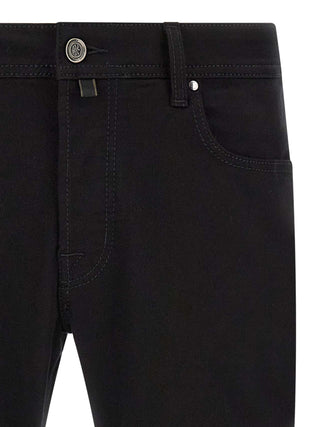 Jacob Cohen Black Cotton Straight-Leg Jeans