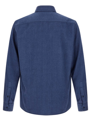 Brunello Cucinelli Blue Cotton Blouse