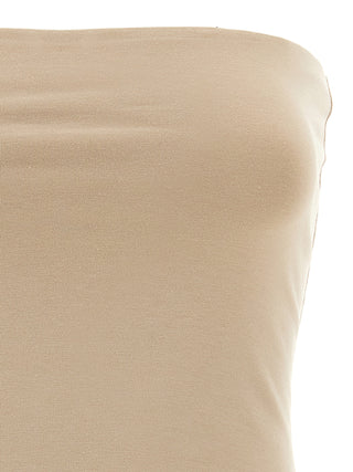 Brunello Cucinelli Beige Cotton Sleeveless T-Shirt