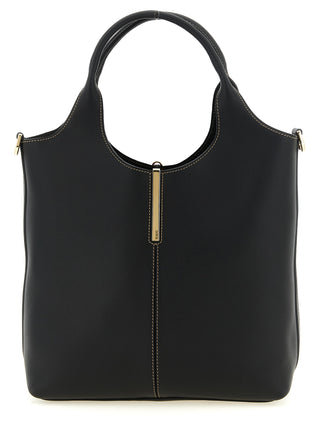 Tod's Black Calfskin Tote Bag