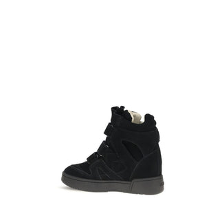 Isabel Marant Black Calf Leather Sneakers