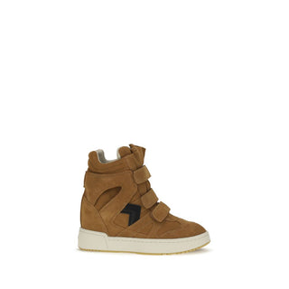 Isabel Marant Brown Calf Leather High Top Sneakers