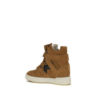 Isabel Marant Brown Calf Leather High Top Sneakers