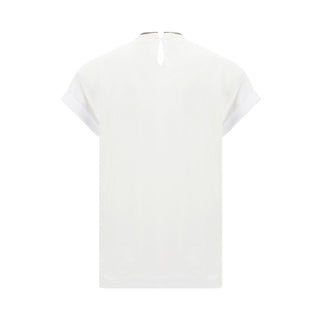 Brunello Cucinelli White Elastane T-Shirt