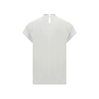 Brunello Cucinelli White Elastane T-Shirt