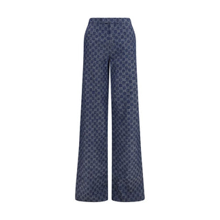 Gucci Blue Cotton Casual Pants