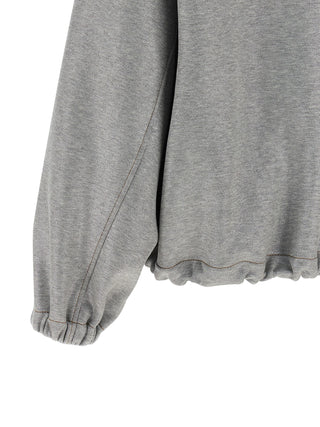 Brunello Cucinelli Silver Cotton Bomber