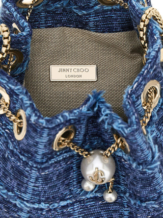 Jimmy Choo Bon Bon Denim Bucket Bag