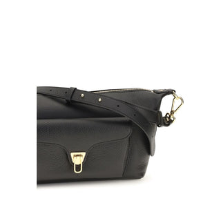 Coccinelle Black Calf Leather Shoulder Bag