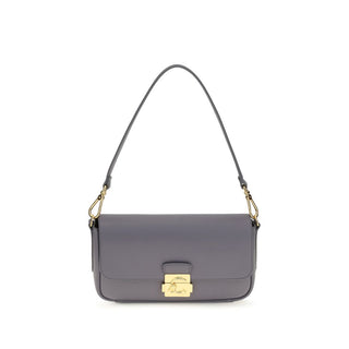 Coccinelle Blue Calf Leather Shoulder Bag