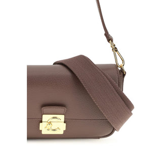 Coccinelle Brown Calf Leather Shoulder Bag