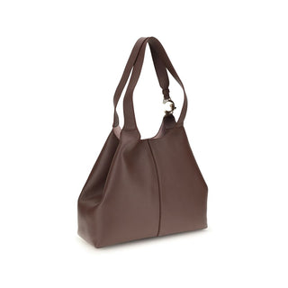 Coccinelle Beige Calf Leather Shoulder Bag