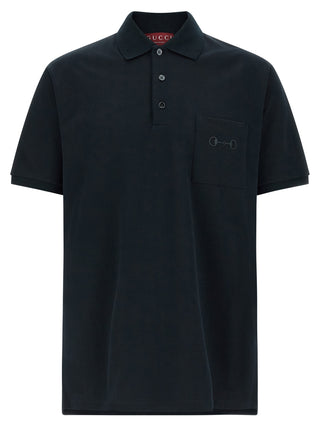 Gucci Blue Cotton Polo Shirt