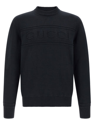 Gucci Blue Cotton Cardigan