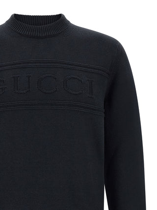Gucci Blue Cotton Cardigan