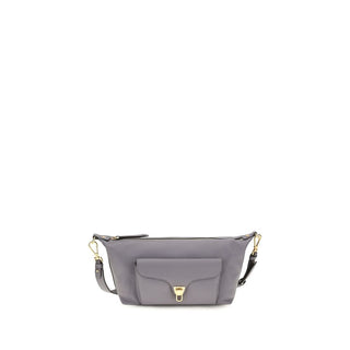 Coccinelle Gray Calf Leather Shoulder Bag