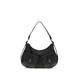 Coccinelle Black Calf Leather Shoulder Bag