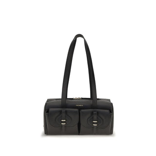 Coccinelle Black Calf Leather Shoulder Bag