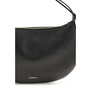 Coccinelle Black Calf Leather Shoulder Bag