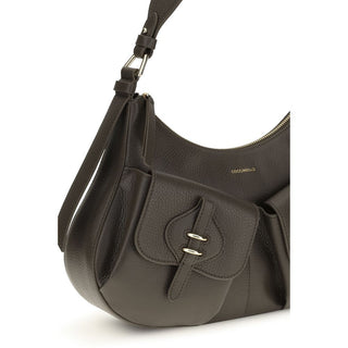 Coccinelle Brown Calf Leather Shoulder Bag