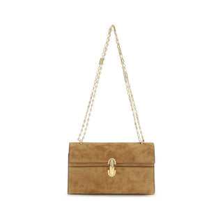Savette Beige Calf Leather Shoulder Bag