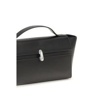 Savette Black Calf Leather Shoulder Bag