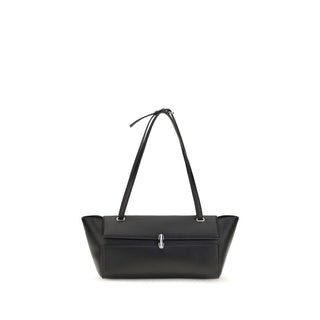 Savette Black Calf Leather Shoulder Bag