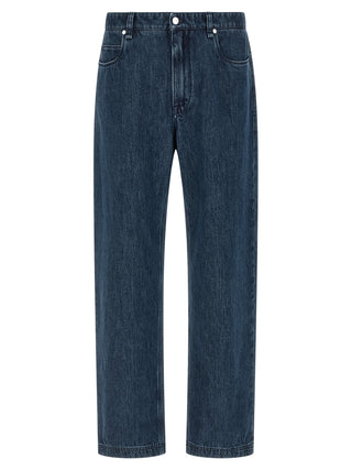 Fendi Blue Cotton Flared Jeans