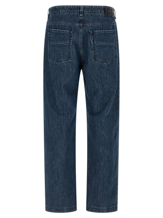 Fendi Blue Cotton Flared Jeans