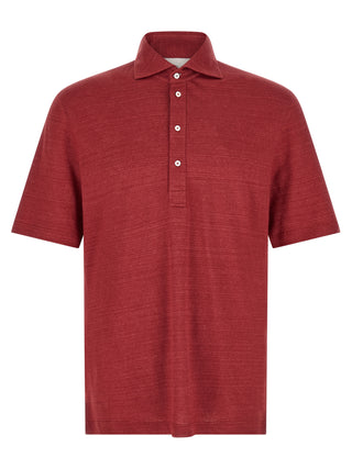 Brunello Cucinelli Multicolor Linen Polo Shirt