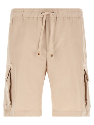 Brunello Cucinelli Beige Linen Bermuda Shorts