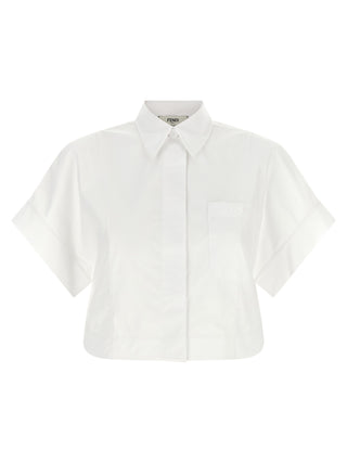 Fendi White Cotton Blouse