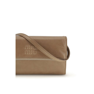 Miu Miu Beige Calf Leather Wallet