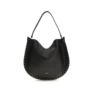 Isabel Marant Black Calf Leather Shoulder Bag