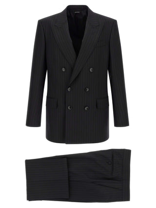 Tom Ford Black Wool Two-Piece Suit