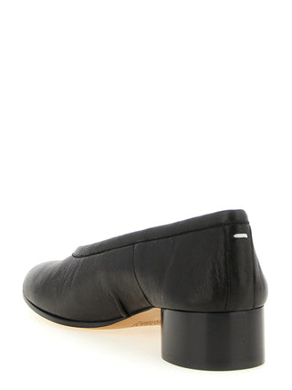 Maison Margiela Black Lamb Leather Mid Heel Pumps