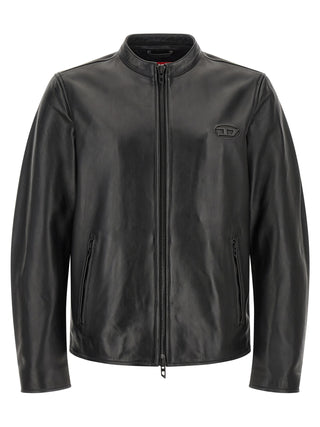 Diesel Black Lamb Leather Leather Jacket