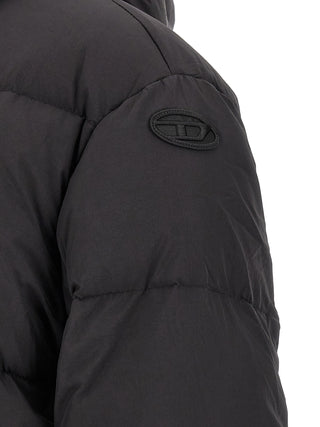 Diesel Black Polyamide Full-Length Jacket