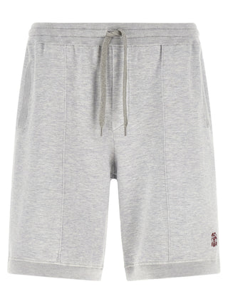 Brunello Cucinelli Gray Silk Bermuda Shorts