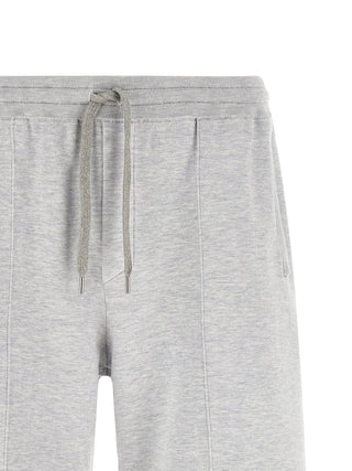 Brunello Cucinelli Gray Silk Bermuda Shorts