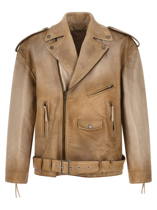 Golden Goose Beige Buffalo Leather Jacket