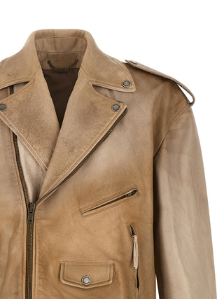 Golden Goose Beige Buffalo Leather Jacket