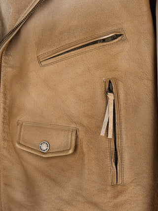 Golden Goose Beige Buffalo Leather Jacket